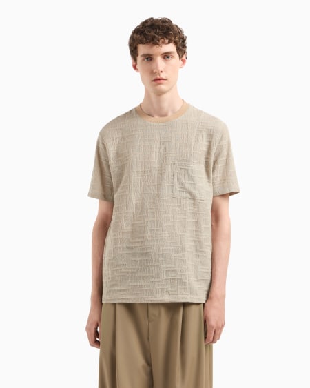 Armani Camiseta de punto con motivo de intarsia En línea