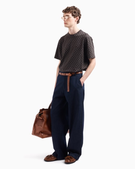 Armani Vaqueros de pernera ancha de denim Icon Rebajas