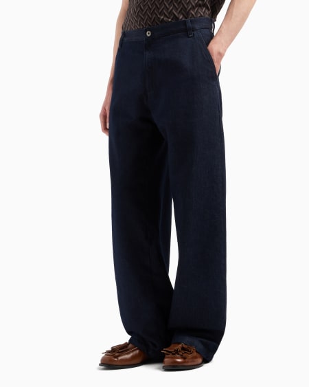 Armani Vaqueros de pernera ancha de denim Icon Rebajas
