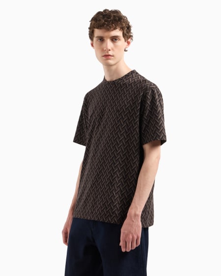 Armani Camiseta de punto con fantasía en tejido jacquard Icon Ofertas