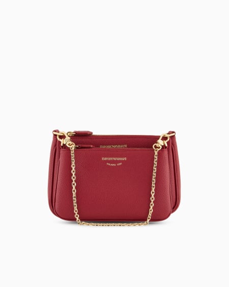 Armani Minibolso doble con bandolera y estampado de ciervo