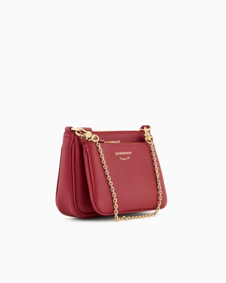 Armani Minibolso doble con bandolera y estampado de ciervo Liquidación
