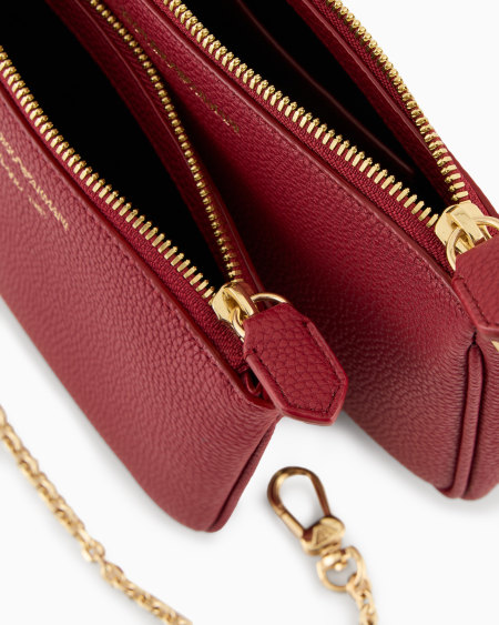 Armani Minibolso doble con bandolera y estampado de ciervo Liquidación