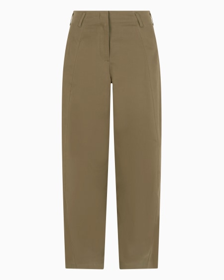 Armani Pantalones de pernera ancha de algodón esmerilado elástico Descuento por venta flash