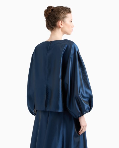 Armani Blusa de muselina técnica Outlet online