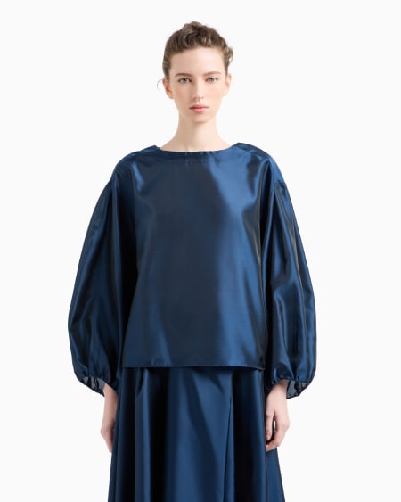 Armani Blusa de muselina técnica Outlet online