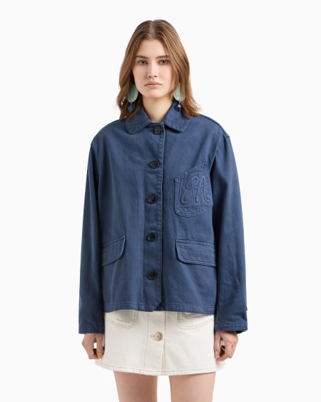 Armani Cazadora de dril de algodón Rebajas de fábrica