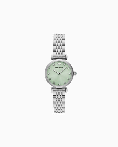 Armani Reloj de dos manecillas de acero inoxidable