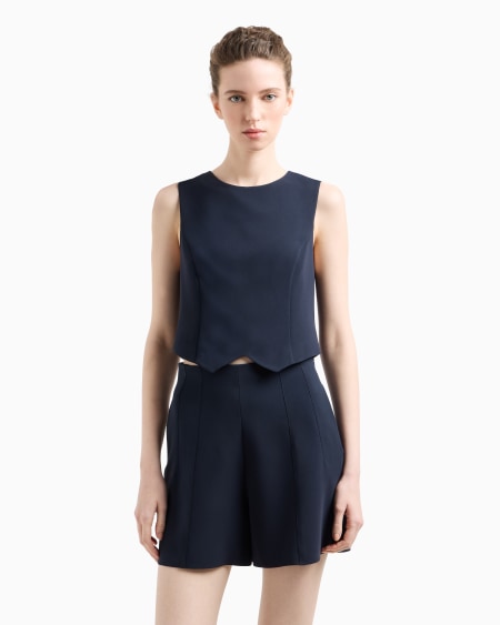 Armani Top en tejido de triacetato Icon Tienda