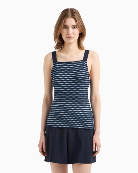 Armani Top de punto con motivo en tejido jacquard Liquidación