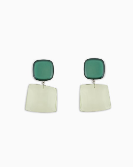 Armani Pendientes colgantes con piedra transparente