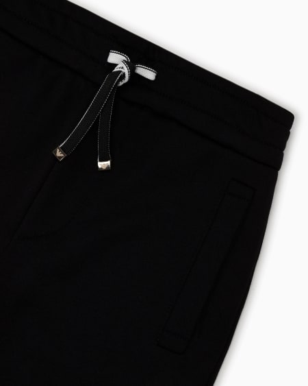 Armani Pantalones de chándal de punto en mezcla de modal con logotipo ÚLTIMAS EDICIONES