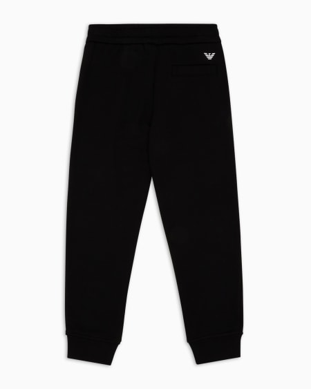 Armani Pantalones de chándal de punto en mezcla de modal con logotipo ÚLTIMAS EDICIONES