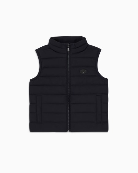 Armani Chaqueta de plumas sin mangas en nailon acolchado con pluma reciclada ASV