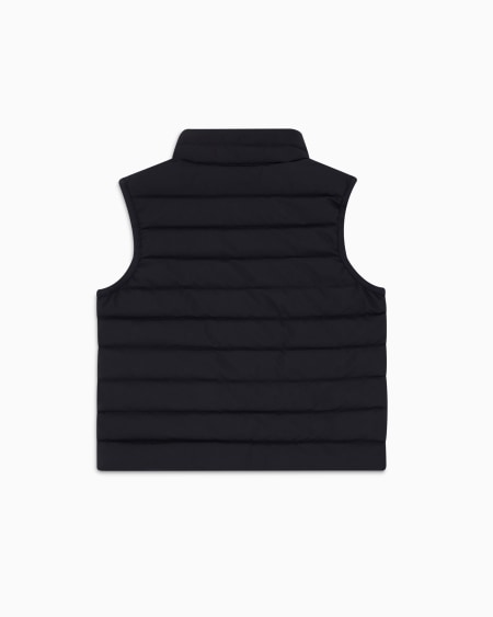 Armani Chaqueta de plumas sin mangas en nailon acolchado con pluma reciclada ASV Último día