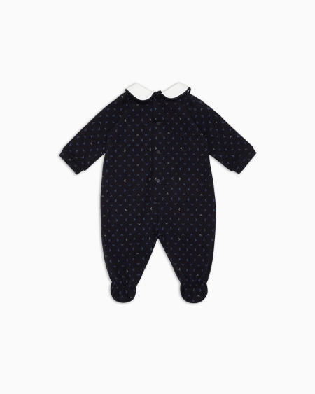 Armani Mono con cuello Claudine y motivo integral de águila con efecto óptico Ahorra y exporta