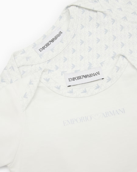 Armani Lot de 2 bodys en jersey avec logo et aigles optiques Libre de impuestos