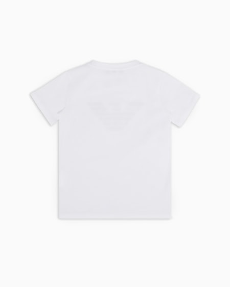Armani Camiseta de punto de algodón pima con logotipo Última moda