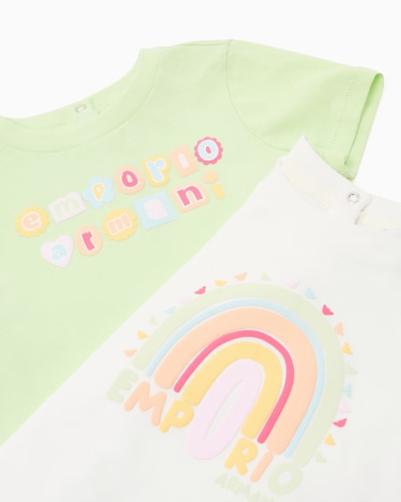 Armani Paquete de dos camisetas de punto con logotipo alegre Descuento por venta flash