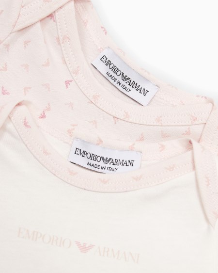 Armani Conjunto para regalo con dos bodis con motivo integral de águila con efecto óptico Devoluciones gratuitas