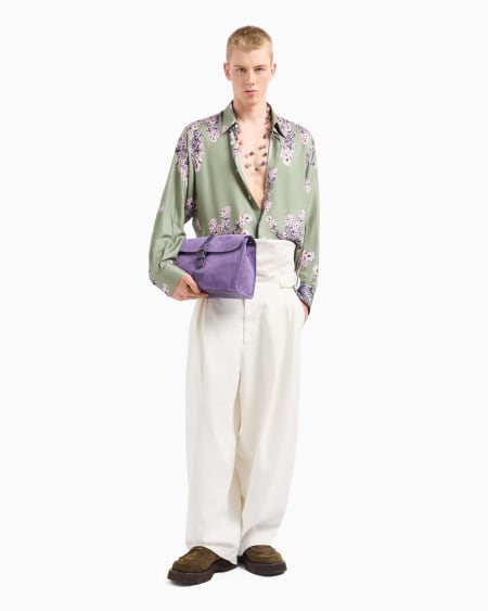 Armani Camisa de viscosa fluida con estampado floral En oferta
