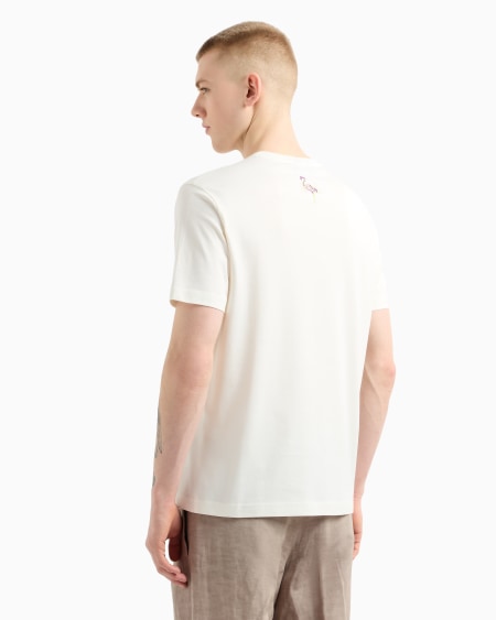 Armani Camiseta de punto con estampado Camargue Ventas relámpago