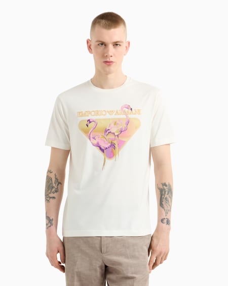 Armani Camiseta de punto con estampado Camargue Ventas relámpago
