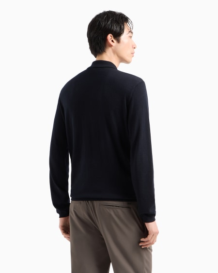 Armani Jersey con cuello polo en punto jersey de lana virgen Travel Essential COMPRAR AHORA