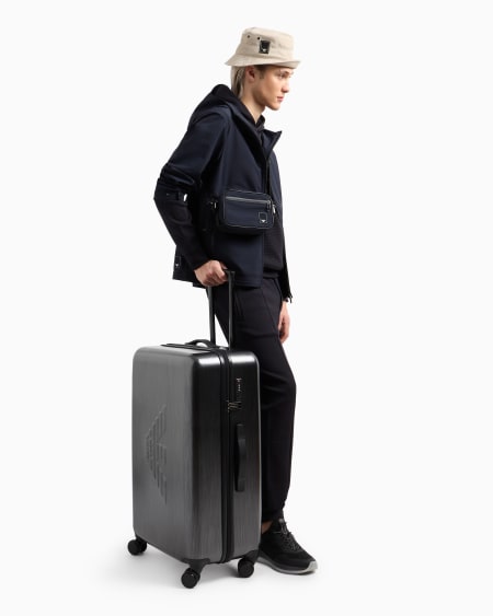Armani Sudadera de punto gofre con capucha Travel Essential Últimos 2 días