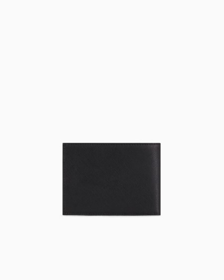 Armani Cartera con bolsillo monedero de piel saffiano regenerada con placa de águila ASV Último día