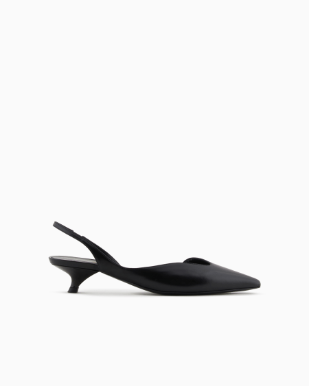 Armani Zapato de salón destalonado de piel cepillada
