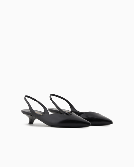 Armani Zapato de salón destalonado de piel cepillada Ahorra y exporta
