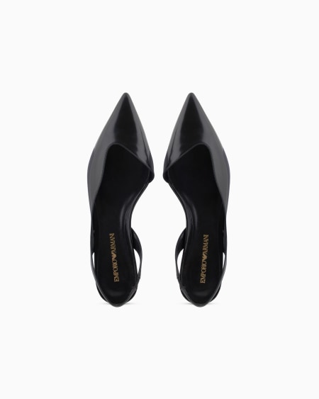 Armani Zapato de salón destalonado de piel cepillada Ahorra y exporta
