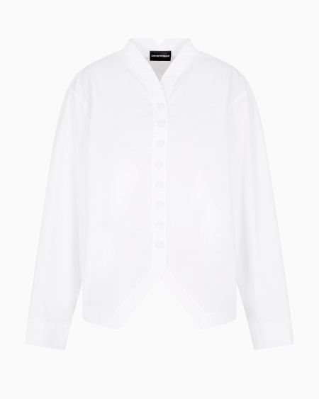 Armani Camisa con bajo contorneado de algodón cepillado Precios de Black Friday