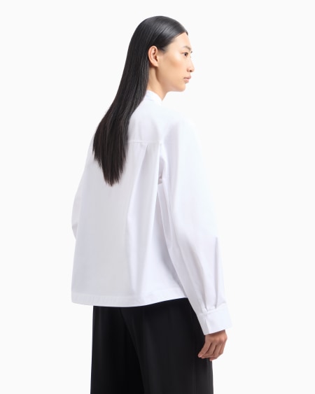 Armani Camisa con bajo contorneado de algodón cepillado Precios de Black Friday