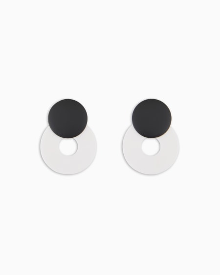 Armani Maxipendientes de doble aro bicolor