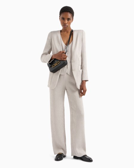 Armani Chaleco con cuello de pico de canneté fluido Oferta exclusiva