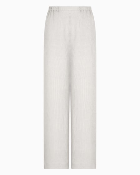 Armani Pantalones de cintura elástica de canneté fluido