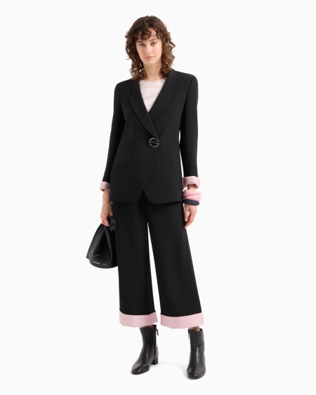Armani Blazer de crepé de cady con cierre joya Descuento por venta flash