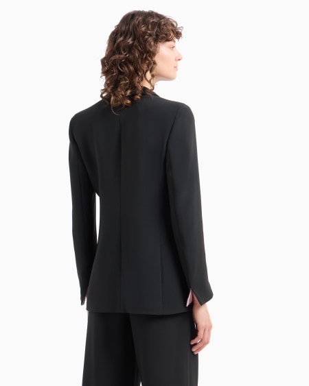 Armani Blazer de crepé de cady con cierre joya Descuento por venta flash