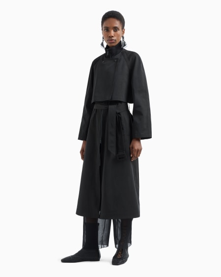 Armani Gabardina 2 en 1 de algodón técnico resistente al agua Rebajas de fin de temporada