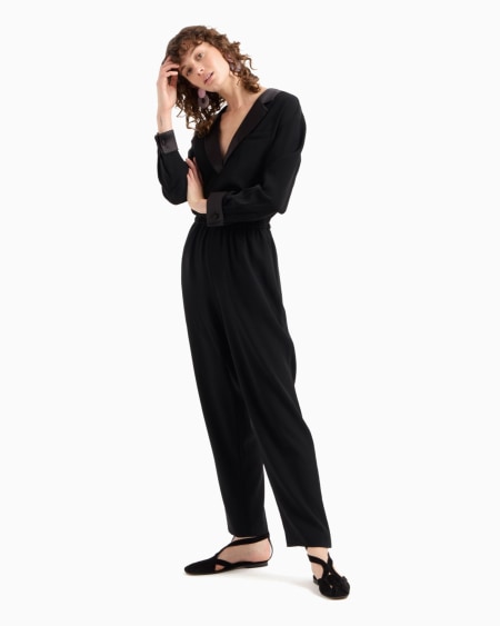 Armani Mono de cady técnico con solapas de raso 2025