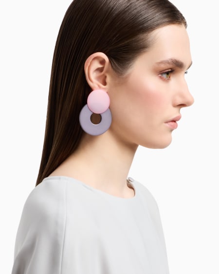 Armani Maxipendientes de doble aro bicolor Outlet