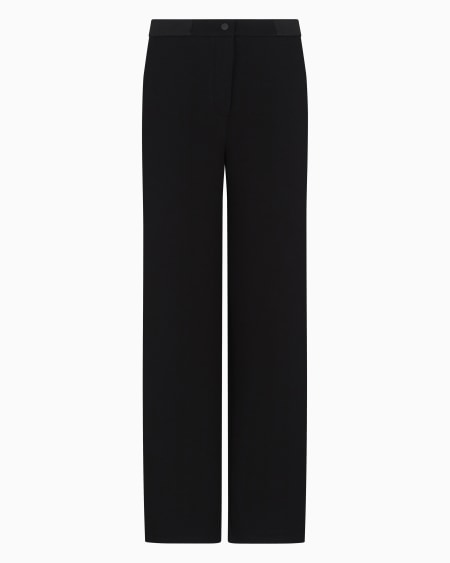 Armani Pantalones de neopreno con pernera ancha