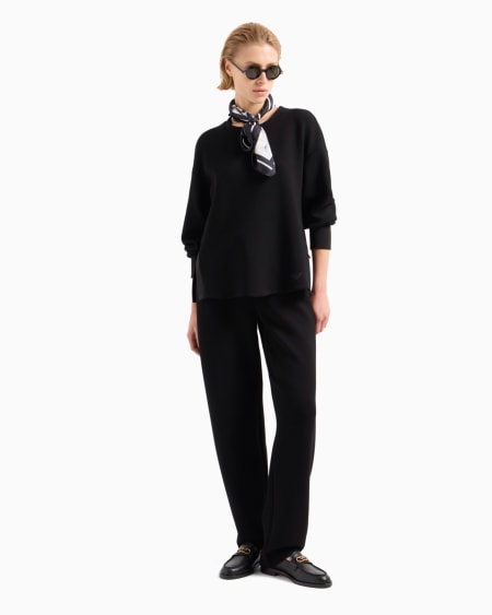 Armani Pantalones de neopreno con pernera ancha Rebajas