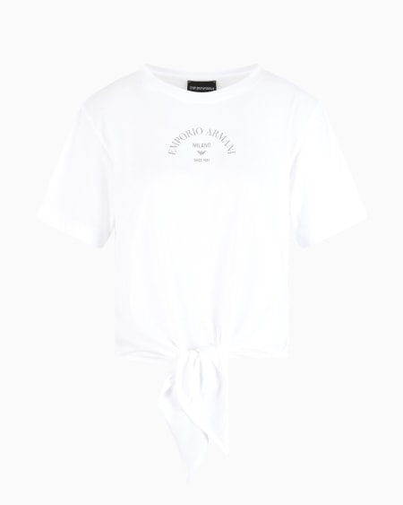 Armani Camiseta con nudo de punto ligero Gran oferta