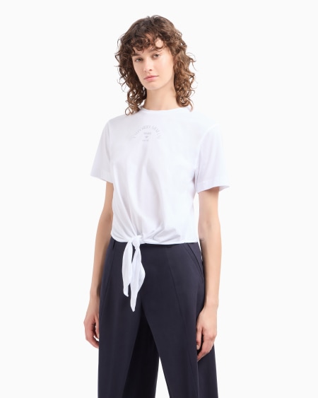 Armani Camiseta con nudo de punto ligero Gran oferta
