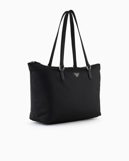 Armani Bolso shopper en nailon reciclado con placa de águila ASV Descuento por venta flash