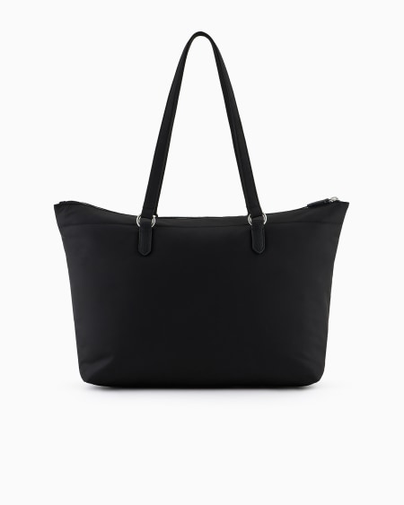 Armani Bolso shopper en nailon reciclado con placa de águila ASV Descuento por venta flash