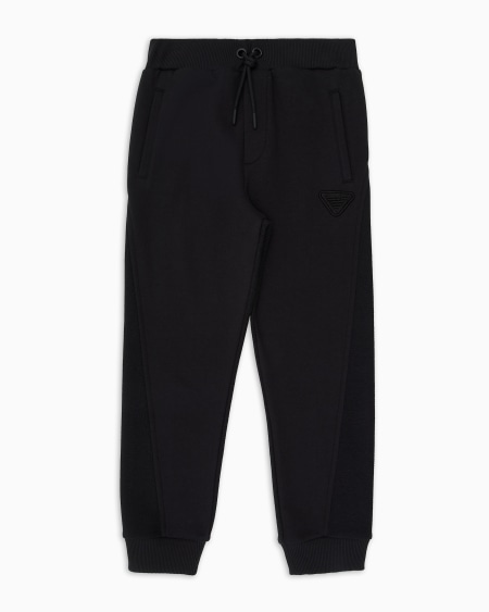 Armani Pantalones de chándal en punto piqué con logotipo bordado